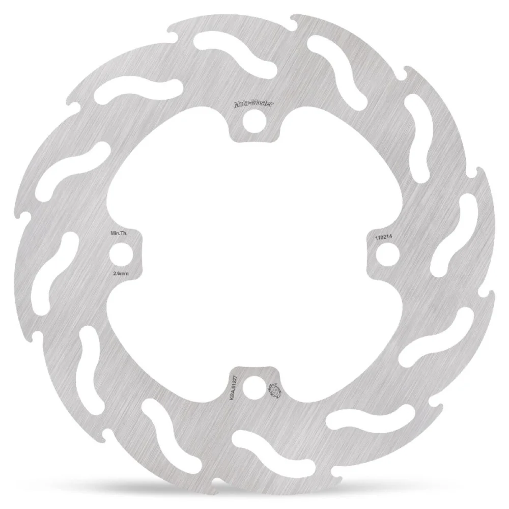 Flame Series Fixed Rotor 184 Mm Posteriore Silver Moto Master - 1