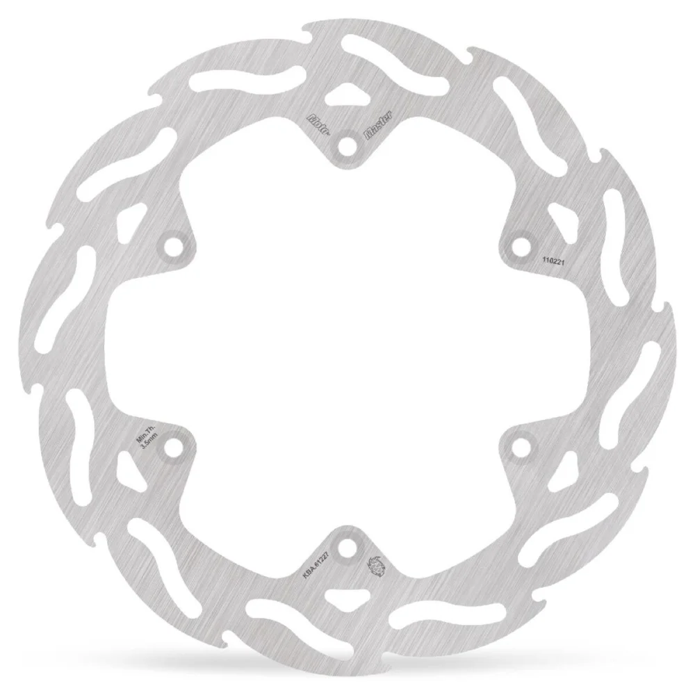 Flame Series Fixed Rotor 220 Mm Stainless Steel Silver Moto Master