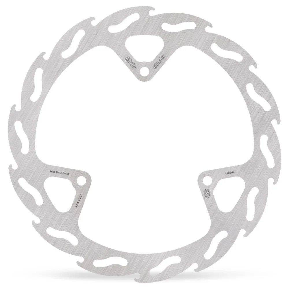 Flame Series Fixed Rotor 198 Mm Anteriore Silver Moto Master - 1