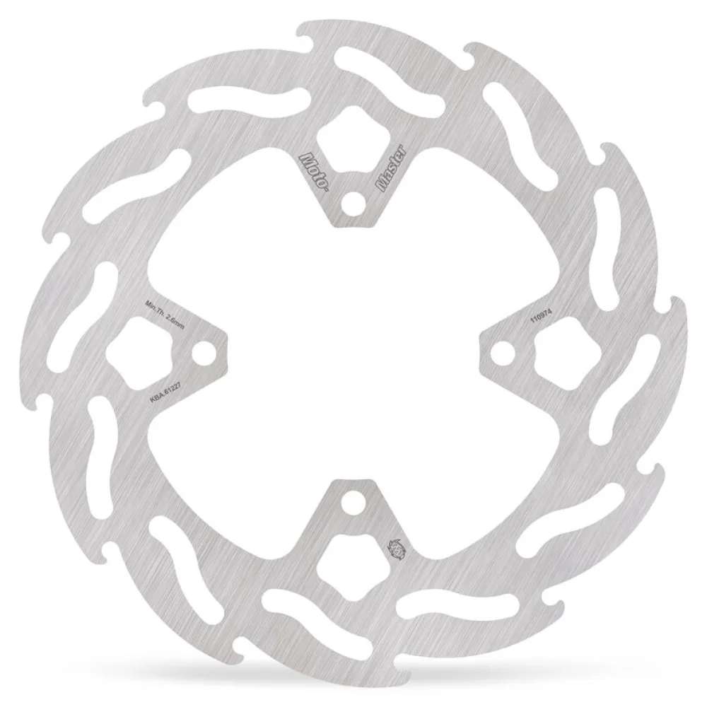 Flame Series Fixed Rotor 180 Mm Posteriore Silver Moto Master