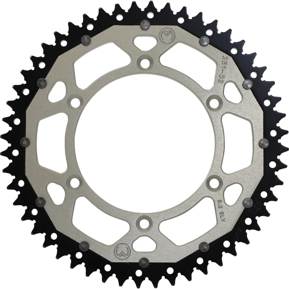 Corona 52 Denti Catena 520 Silver Moose Offroad Hard Parts