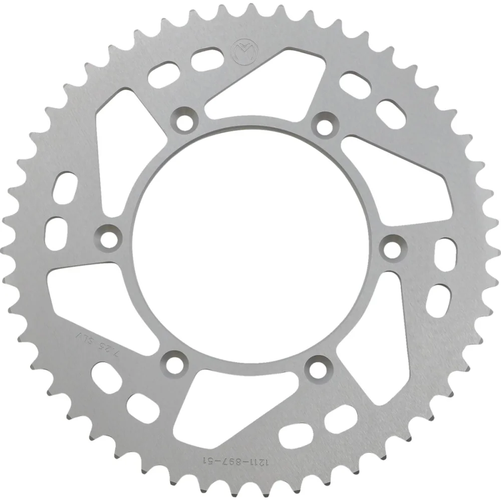 Corona Posteriore In Alluminio 51 Denti Catena 520 Silver Moose Offroad Hard Parts
