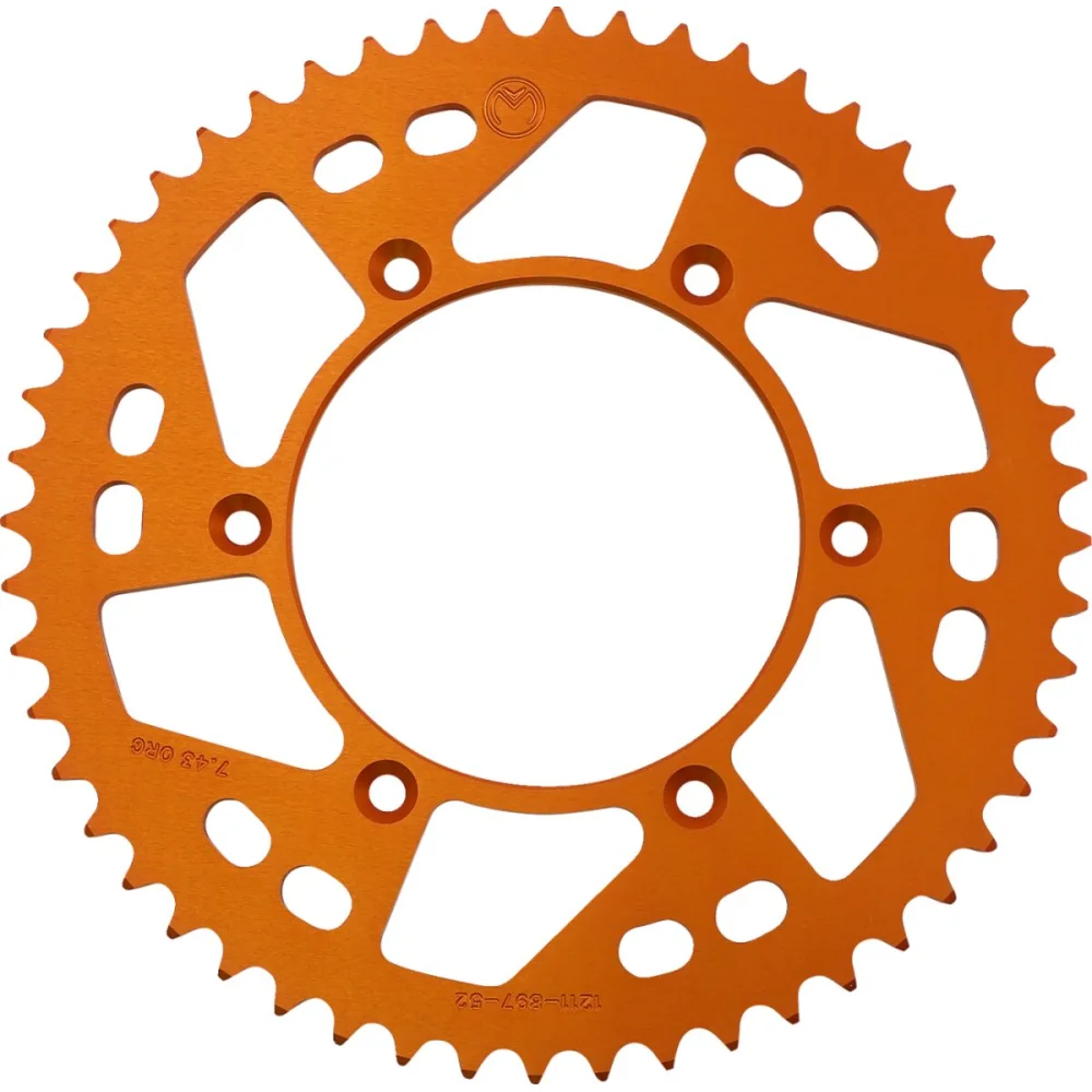 Corona Posteriore In Alluminio 52 Denti Catena 520 Orange Moose Offroad Hard Parts