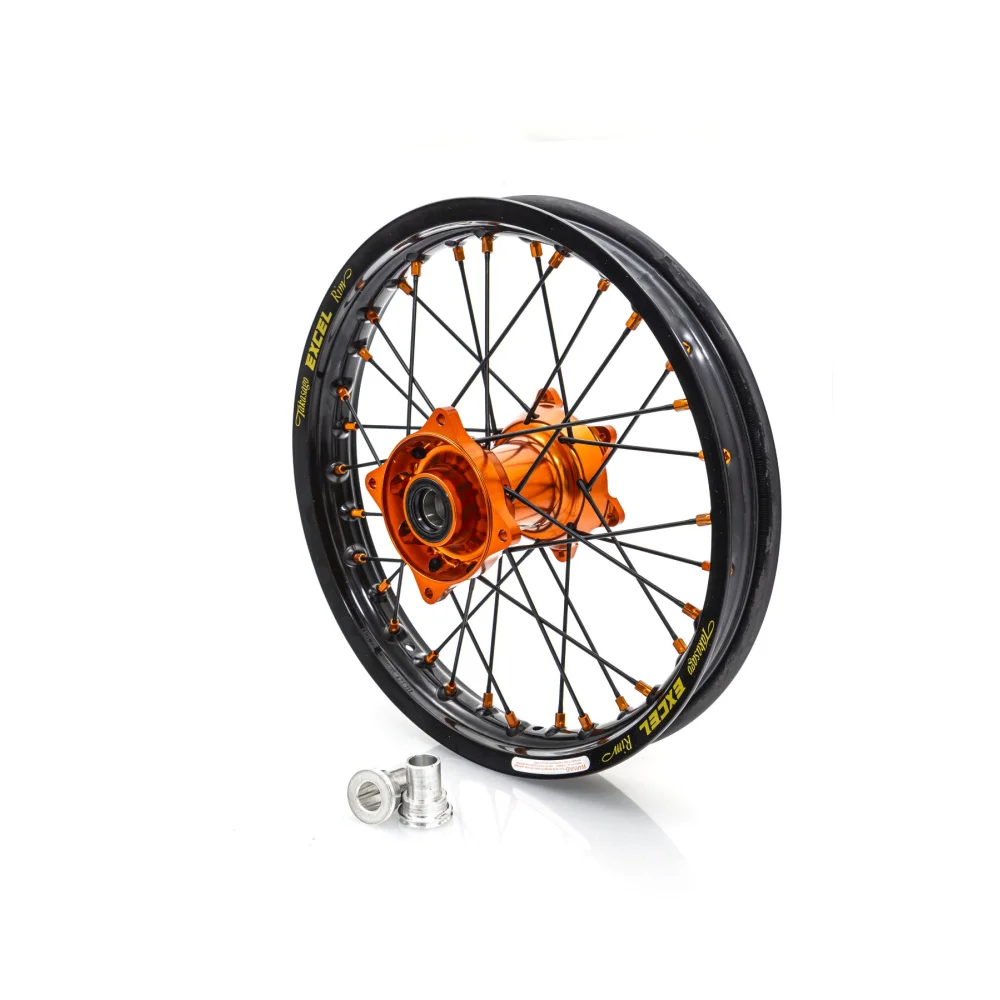 Cerchio Elite Mx En, Raggi Neri Posteriore Aluminum Black Kite