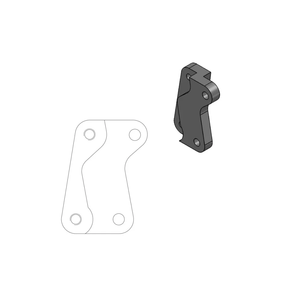 Staffa Adattatrice Per Disco Freno Supermoto Street 320 Mm Black Moto Master