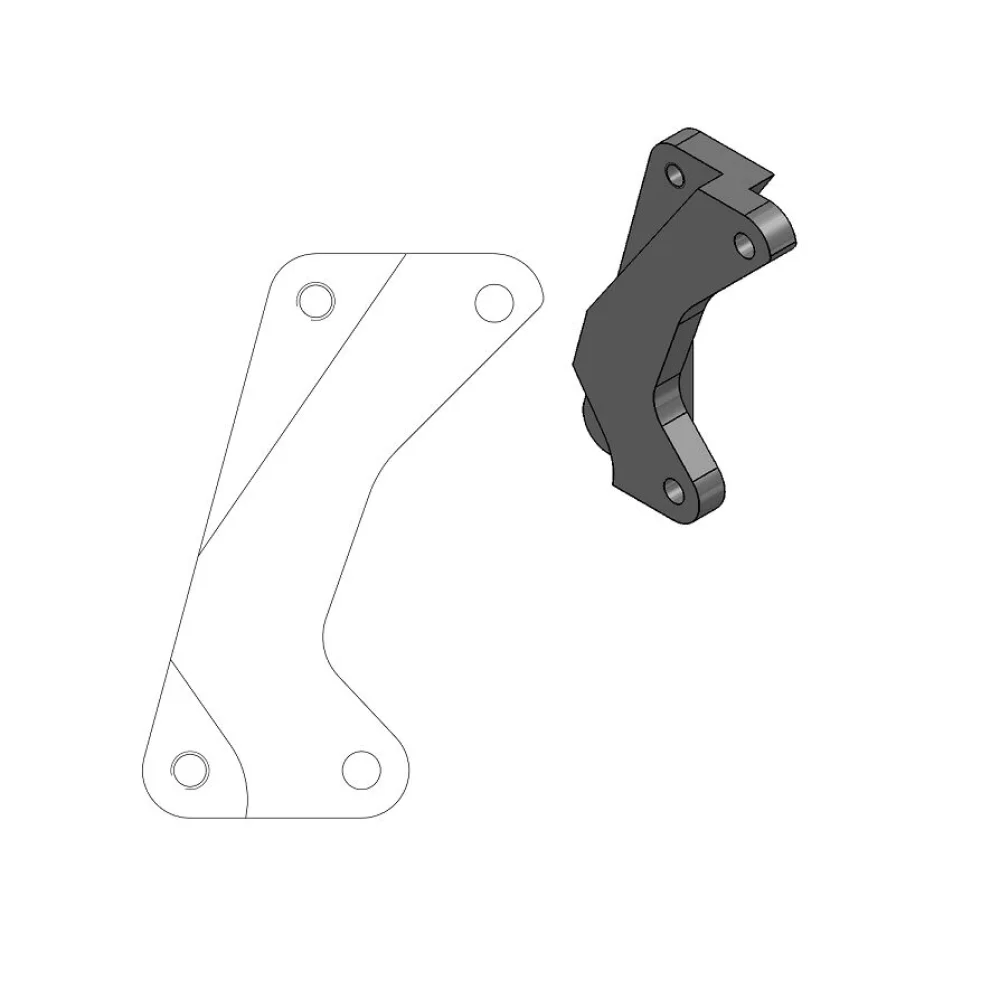 Staffa Adattatrice Per Disco Freno Supermoto Street 320 Mm Anteriore Black Moto Master