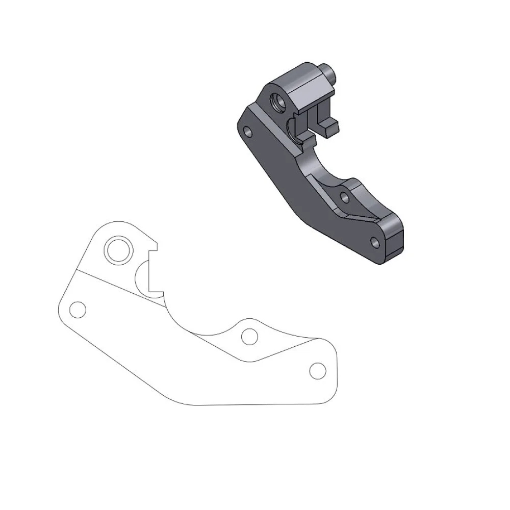 Staffa Di Riposizionamento Per Pinza Freno Oem 270 Mm Anteriore Black Moto Master