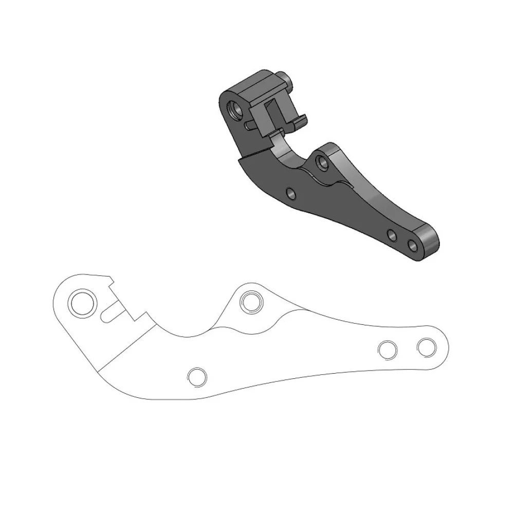 Staffa Adattatrice Per Disco Freno Supermoto Street 320 Mm Anteriore Black Moto Master