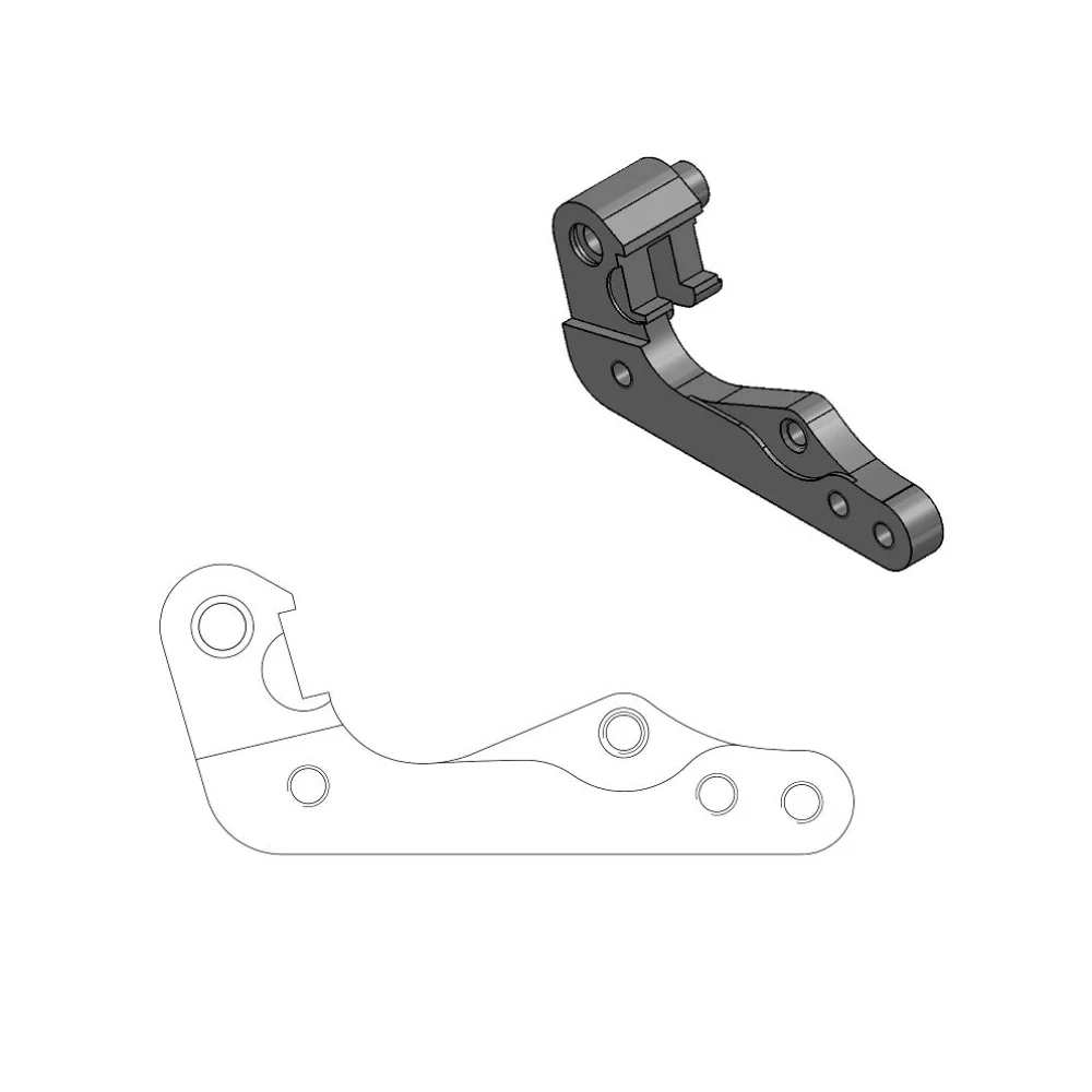 Staffa Di Riposizionamento Per Pinza Freno Oem 270 Mm Anteriore Black Moto Master