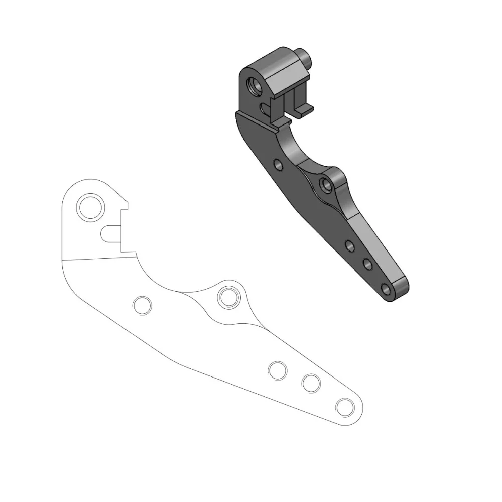 Staffa Di Riposizionamento Per Disco Anteriore Dakar Da 298 Mm Black Moto Master