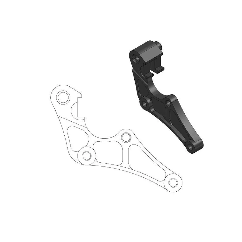 Staffa Adattatrice Per Disco Freno Supermoto Street 320 Mm Black Moto Master