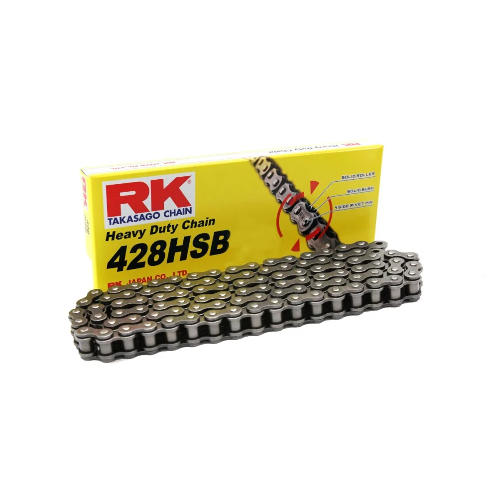 Catena Di Trasmissione Rinforzata 428H Catena 428 Carbon Alloy Steel Natural Rk