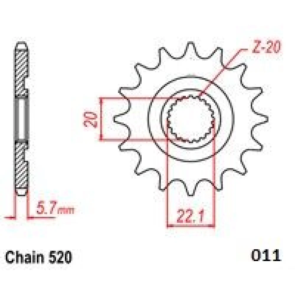 Pignone Anteriore Ultraleggero In Acciaio Moto Master - 3