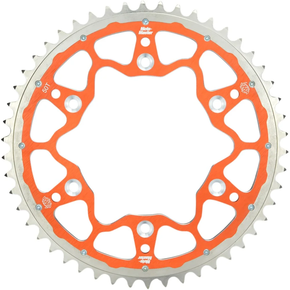 Corona A Doppio Profilo Fusion 50 Denti Catena 428 Orange Moto Master