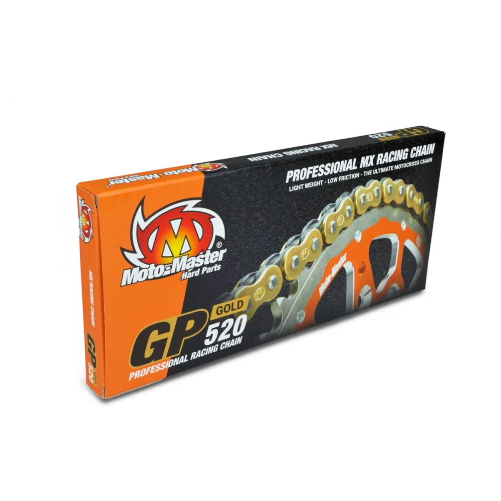 Catena Di Trasmissione Gp 520 Catena 520 Steel Gold Moto Master