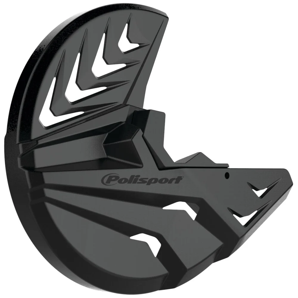 Protezione Per Disco Freno E Parte Inferiore Forcella Plastic Black Polisport