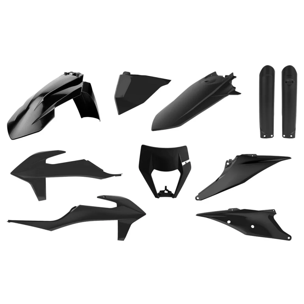 Kit Carrozzeria Completo Di Ricambio Black Polisport