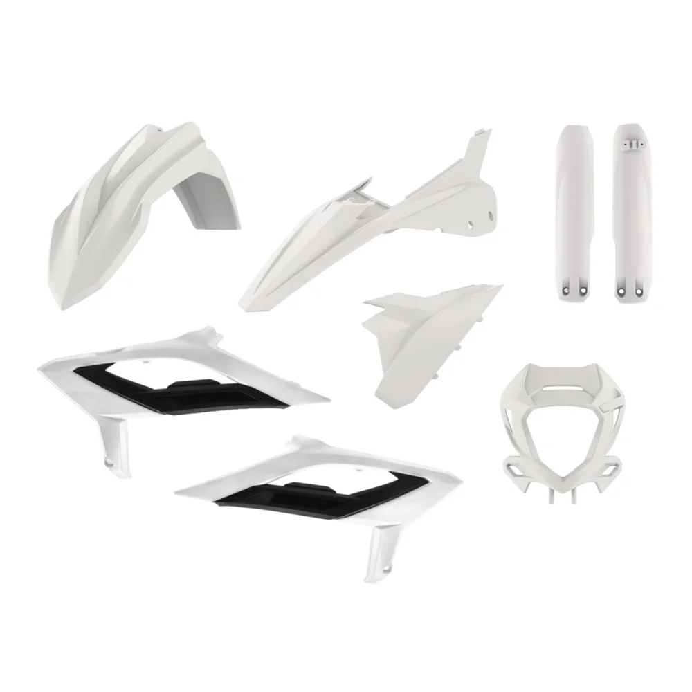 Ricambio Kit Carrozzeria Completo Abs Plastic White Polisport