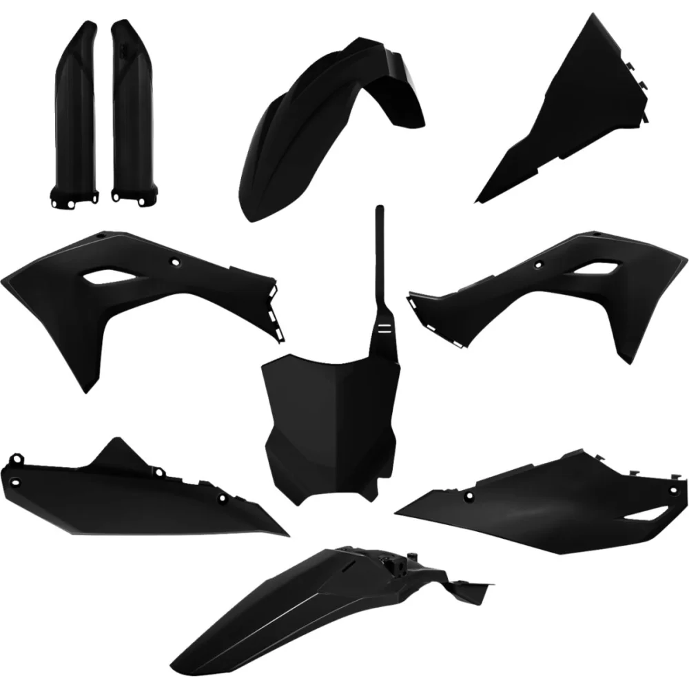 Kit Carrozzeria Per Kawasaki Plastic Black Polisport