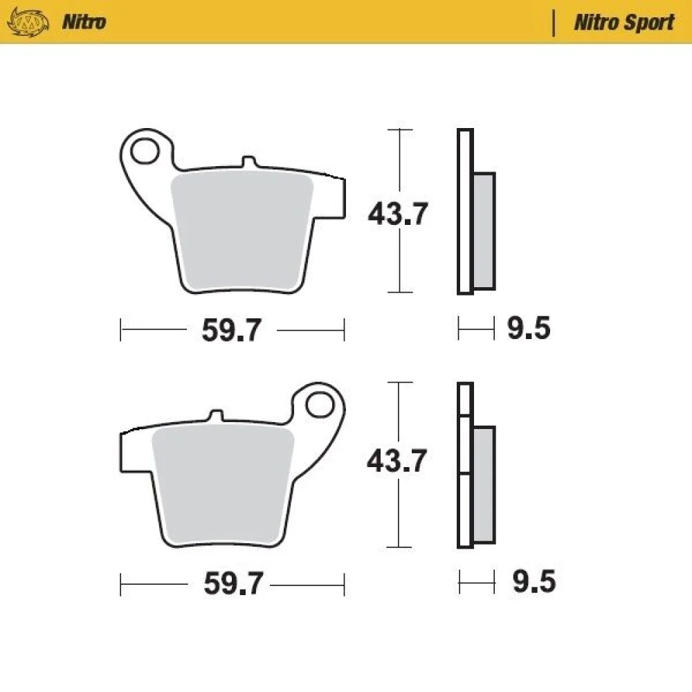 Pastiglie Freno Nitro Sport Posteriore Moto Master