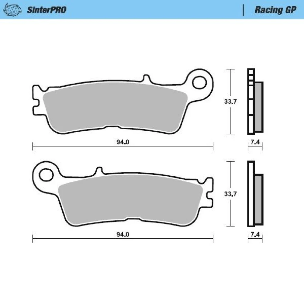 Pasticche Freno Racing Gp Sinterpro Offroad Anteriore Moto Master