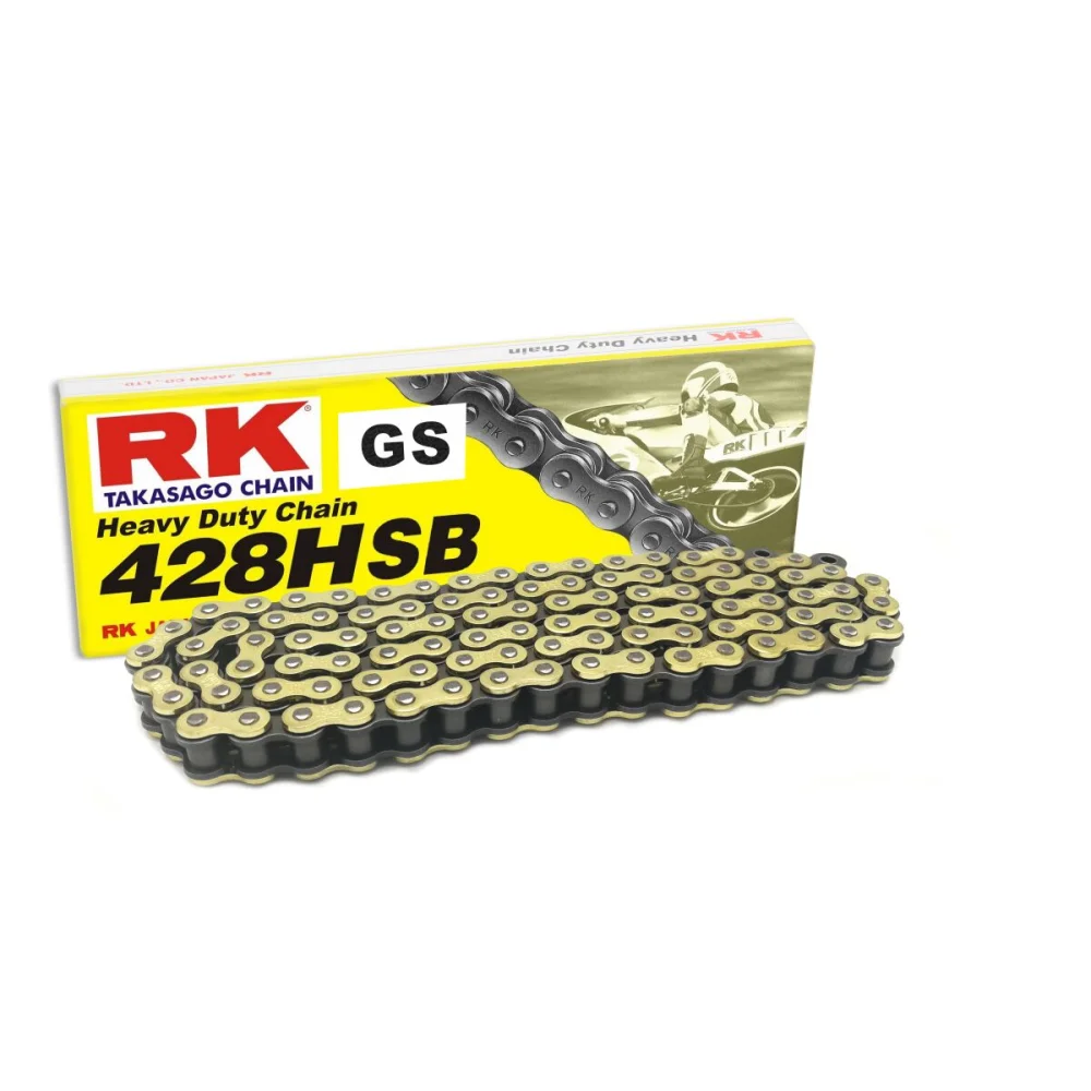 Catena Di Trasmissione Rinforzata 428H Catena 428 Carbon Alloy Steel Gold Rk - 1