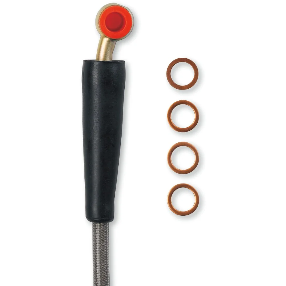 Tubo Freno Intrecciato In Acciaio Inox Posteriore Silver Moose Offroad Hard Parts - 2