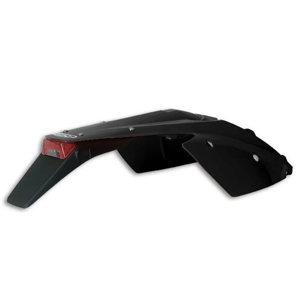 Parafanghi Posteriori Enduro Con Luce Posteriore Plastic Black Ufo