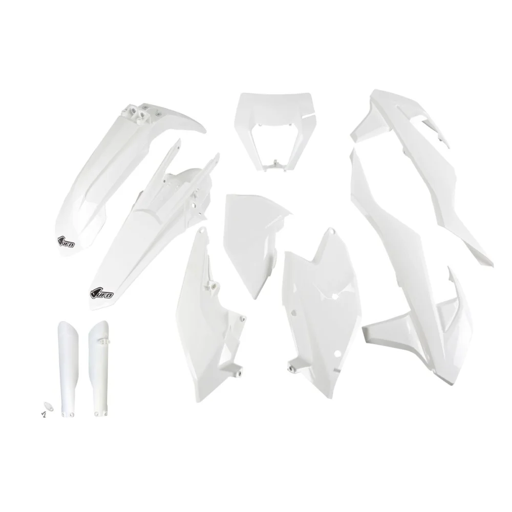 Kit Carrozzeria Completo Di Ricambio Abs Plastic Ktm White Ufo