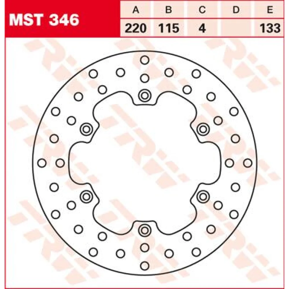 Disco Freno Tondo Fisso Fino A 220 250 Mm 220 Mm Anteriore Steel Trw